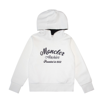 Moncler Kids' Archive Hoodie In White