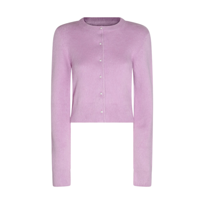 Maison Margiela Lilac Wool Blend Cardigan In Purple