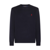Polo Ralph Lauren Wool Blend Blue Sweater In Hunter Navy