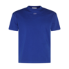 OFF-WHITE COBALT BLUE AND WHITE COTTON T-SHIRT