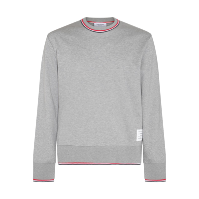 Thom Browne Long-sleeved Crewneck Sweatshirt In Grey