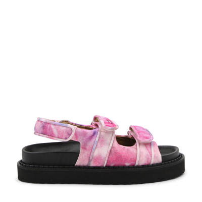 Isabel Marant Madee Tie-dye Canvas Sport Sandals In Mulberry