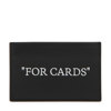 OFF-WHITE BLACK AND WHITE LEATHER CARDHOLDER