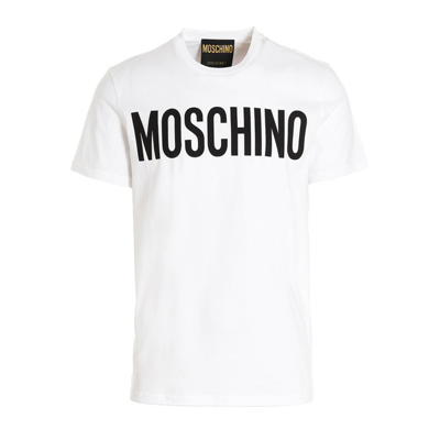 Moschino White And Black Cotton T-shirt