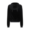 TOM FORD BLACK STRETCH LUSTROUS VELOUR SWEATSHIRT