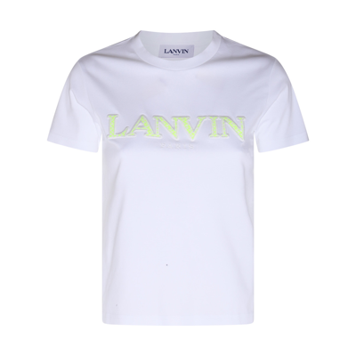 Lanvin Logo-lettering Cotton T-shirt In White