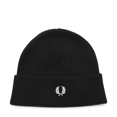 Fred Perry Beanie Hat Black