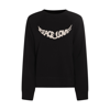 ZADIG & VOLTAIRE NOIR COTTON SWEATSHIRT