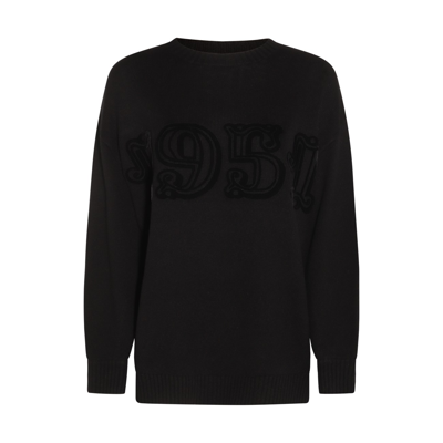 Max Mara Black Wool And Cashmere Blend Fido Sweater In Nero