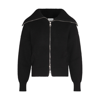 ALEXANDER MCQUEEN BLACK WOOL AND CASHMERE BLEND CARDIGAN