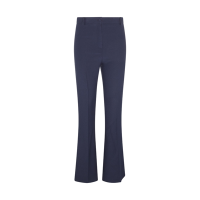 Hebe Studio Woman Trousers Navy Blue Size 10 Polyester
