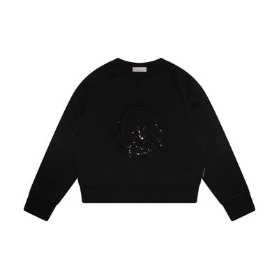 Moncler Kids' Black Cotton Sweatshirt