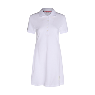 Thom Browne Pique Flared Tennis Dress In White