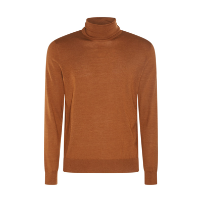 Zegna Vicuna Cashmere And Silk Blend Sweater In Brown