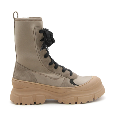 Brunello Cucinelli Beige Leather Boots In Brown