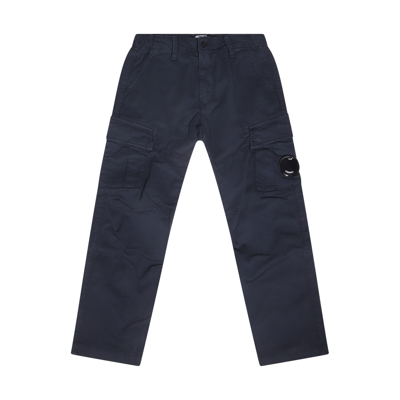 C.p. Company Eclipse Cotton Cargo Trousers In Blue