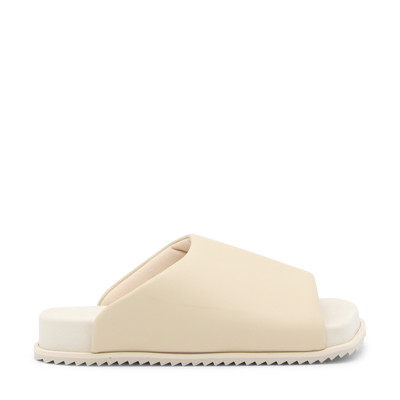 Yume Yume Beige Faux Leather Finn Sider Sandals In <p>beige Faux Leather Finn Sider Sandals From  Featuring Open Toe, Rubber Sole, Oversize Le