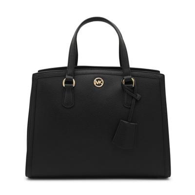 Michael Michael Kors Black Leather Chantal Tote Bag