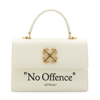 OFF-WHITE CREAM AND BLACK LEATHER JITNEY HANDLE BAG