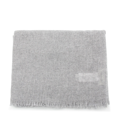 Fabiana Filippi Grey Stone Virgin Wool And Cashmere Blend Scarf In Gray