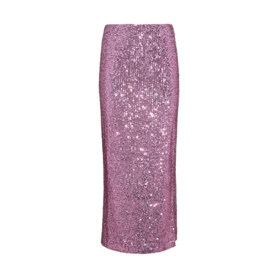 Tom Ford Lilac Sequins Long Skirt In Purple