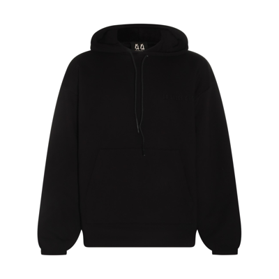 44 Label Group Cotton Sweatshirt With Frontal Logo Embroidery In Black