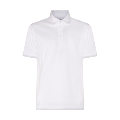 Brunello Cucinelli Men Classic Polo T-shirt In Blanc