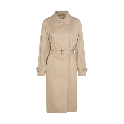 Calvin Klein Belted-waist Trench Coat In Yellow Cream