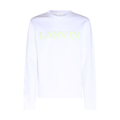 Lanvin Sweatshirt With Embroidered Logo In White