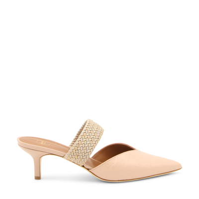 Malone Souliers Maisie 45mm Beige Leather Mules In Neutrals