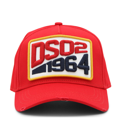 Dsquared2 Red Cotton Baseball Cap