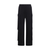 Blumarine Drawstring-waist Cotton Cargo Trousers In Nero