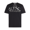 ALYX BLACK AND WHITE COTTON T-SHIRT