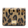 DOLCE & GABBANA BEIGE AND BLACK LEATHER WALLET