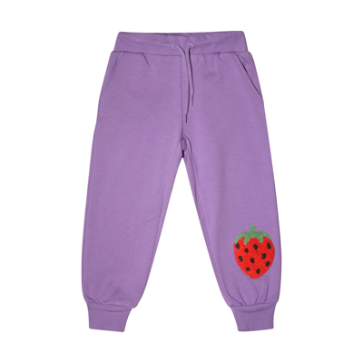 Mini Rodini Kids' Sweatpants With Print Purple
