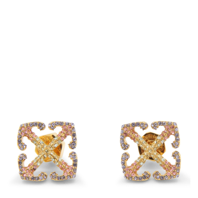 Off-white Gold Brass Degrade' Mini Arrows Earrings