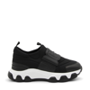 Hogan Hyperactive Slipon Sneakers In Leather And Neoprene In Black