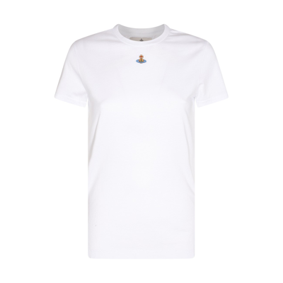 Vivienne Westwood Womens White Orb Logo-embroidered Cotton-jersey T-shirt