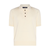 Lardini Cotton-blend Knit Polo Shirt In Ivory