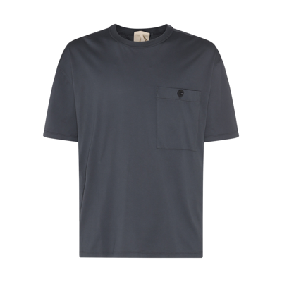 Ten C Dark Grey Cotton T-shirt In Blue