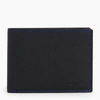 Le Tanneur Portefeuille Horizontal Zippé 2 Volets Charles En Cuir Grainé In Black