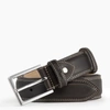LE TANNEUR VEGETABLE TANNED MEN'S LEATHER MARTIN BELT WITH SQUARE BUCKLE