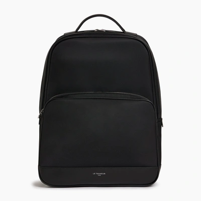 Le Tanneur Zipped Gaspard Backpack In Black