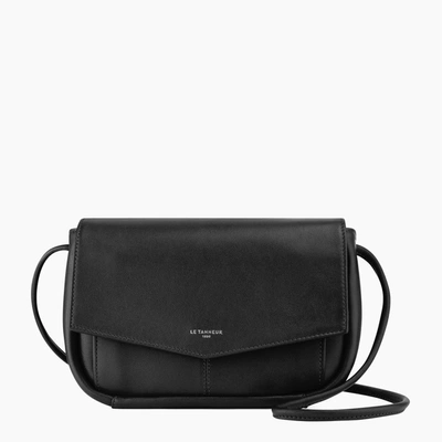 Le Tanneur Charlotte Smooth Leather Pouch With Removable Strap In Black