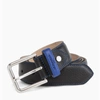 Le Tanneur Ceinture Homme Avec Boucle Carrée Charles En Cuir Grainé In Black