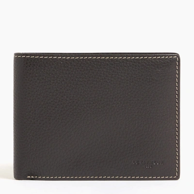 Le Tanneur Charles Horizontal, Zipped Wallet With 2 Gussets In Grained Leather In Brown
