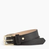 Le Tanneur Ceinture Femme Avec Boucle Carrée En Cuir Signature T In Black