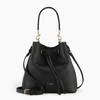 LE TANNEUR LOUISE BUCKET BAG IN PEBBLED LEATHER