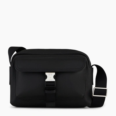 Le Tanneur Maurice Small Bag With Crossbody Strap In Coated Canvas In Black