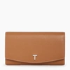 LE TANNEUR ROMY LARGE, ZIPPED WALLET IN PEBBLED LEATHER